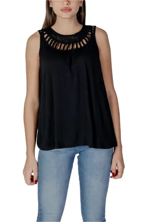 B YOUNG Mujer, Camisetas, Negro, Talla: M