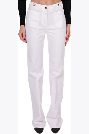 Elisabetta Franchi Mujer, Pantalones, Blanco, Talla: W27