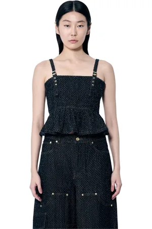 Ganni Mujer, Camisetas, Negro, Talla: S