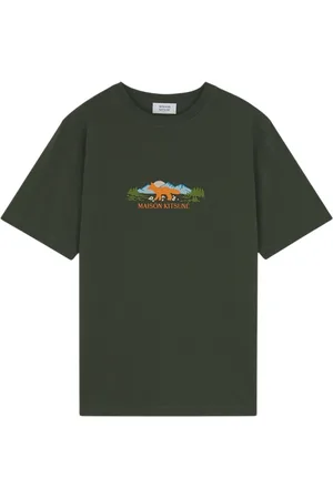 Maison Kitsuné Hombre, Camisetas, Verde, Talla: M