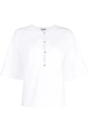 Ganni Mujer, Blusas y Camisas, Blanco, Talla: S