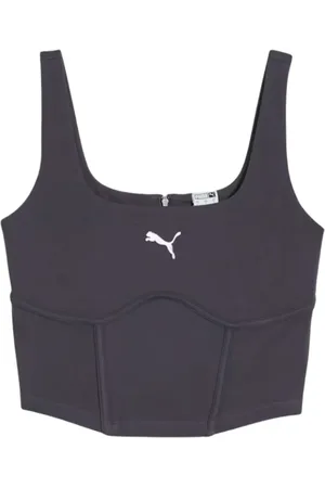 PUMA Mujer, Camisetas, Gris, Talla: S