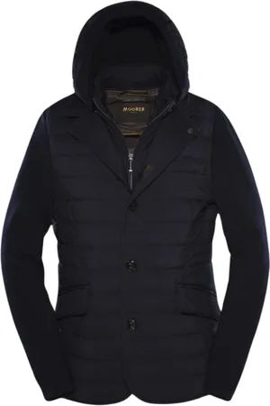 MOORER Hombre, Chaquetas, Azul, Talla: M