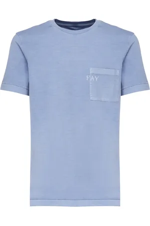 FAY Hombre, Camisetas, Azul, Talla: 3XL