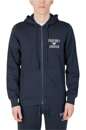 Emporio Armani Hombre, Sudaderas, Azul, Talla: S
