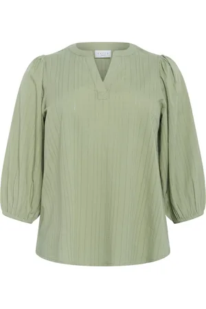 Kaffe Mujer, Blusas y Camisas, Verde, Talla: 2XL