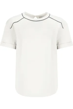 Brunello Cucinelli Mujer, Camisetas, Blanco, Talla: M