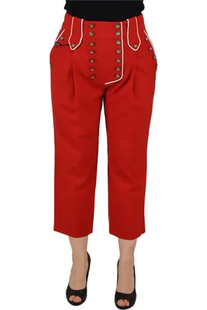 Dolce & Gabbana Mujer, Pantalones, Rojo, Talla: L