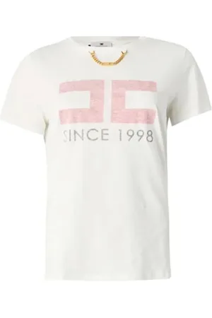 Elisabetta Franchi Mujer, Camisetas, Blanco, Talla: XL