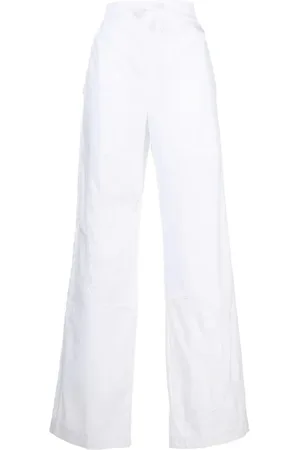 Marine Serre Mujer, Pantalones, Blanco, Talla: M