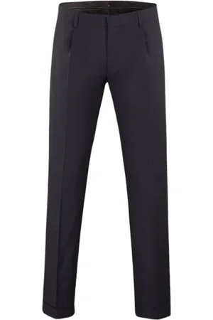 MOORER Hombre, Pantalones, Azul, Talla: L
