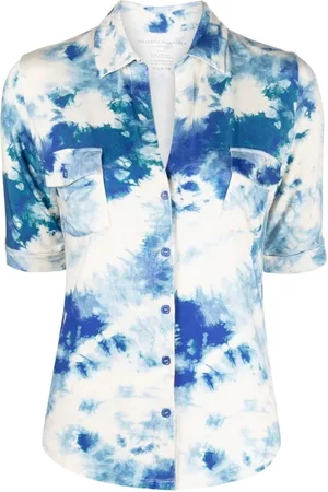 Majestic Mujer, Blusas y Camisas, Azul, Talla: L