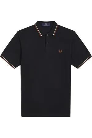 Fred Perry Hombre, Camisetas, Negro, Talla: 3XS