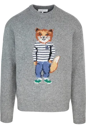 Maison Kitsuné Hombre, Jerseys, Gris, Talla: L