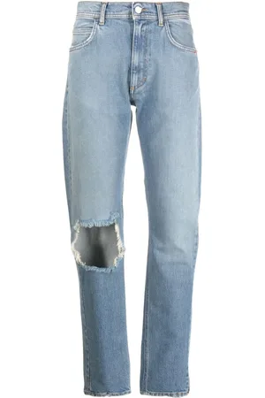 AMISH Hombre, Vaqueros, Azul, Talla: W31