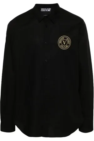 VERSACE Hombre, Camisas, Negro, Talla: L