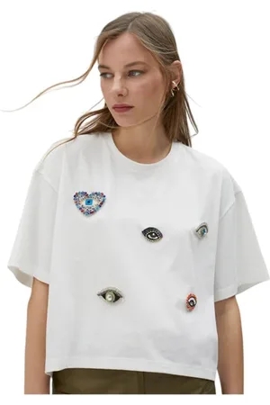 Lola Casademunt Mujer, Camisetas, Blanco, Talla: M