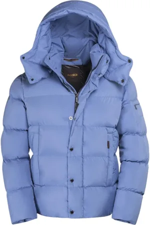 MOORER Hombre, Chaquetas, Azul, Talla: L