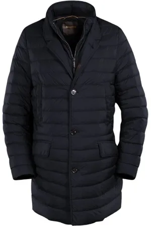 MOORER Hombre, Abrigos, Azul, Talla: 2XL