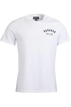 Barbour Hombre, Camisetas, Blanco, Talla: 2XL