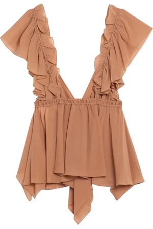 Chloé Mujer, Camisetas, Marrón, Talla: S