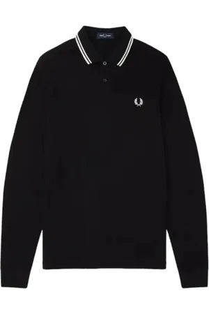 Fred Perry Hombre, Camisetas, Negro, Talla: S