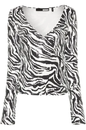 ROTATE Mujer, Camisetas, Negro, Talla: L