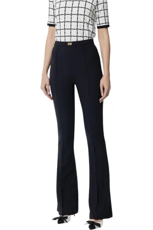 Elisabetta Franchi Mujer, Pantalones, Negro, Talla: S