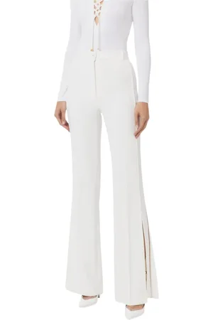 Elisabetta Franchi Mujer, Pantalones, Blanco, Talla: 2XS