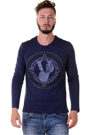 VERSACE Hombre, Camisetas, Azul, Talla: XL