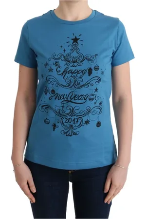 Dolce & Gabbana Mujer, Camisetas, Azul, Talla: M