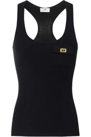 Elisabetta Franchi Mujer, Camisetas, Negro, Talla: L
