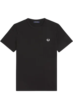 Fred Perry Hombre, Camisetas, Negro, Talla: 2XL