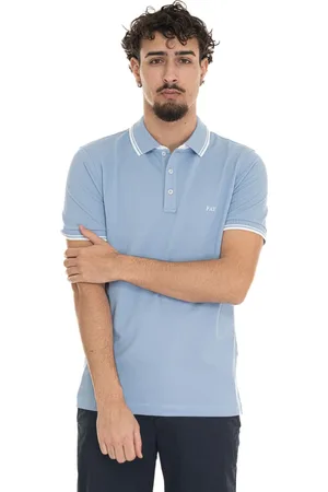 FAY Hombre, Camisetas, Azul, Talla: 2XL