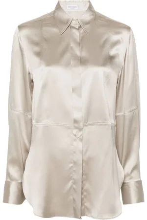 Brunello Cucinelli Mujer, Blusas y Camisas, Gris, Talla: L