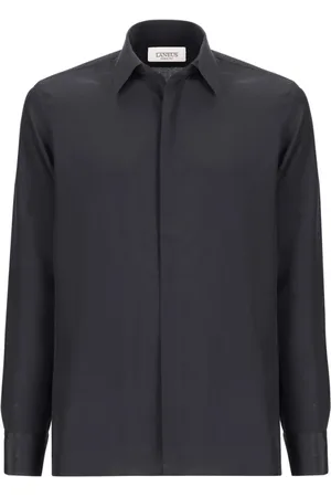 LANEUS Hombre, Camisas, Negro, Talla: L