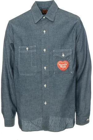 HUMAN MADE Hombre, Camisas, Azul, Talla: L