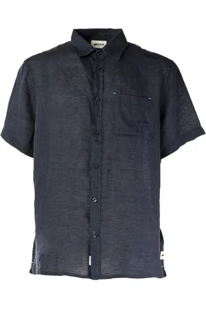 GAS Hombre, Camisas, Azul, Talla: M