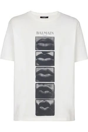Balmain Hombre, Camisetas, Blanco, Talla: L