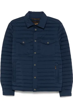 MOORER Hombre, Chaquetas, Azul, Talla: L
