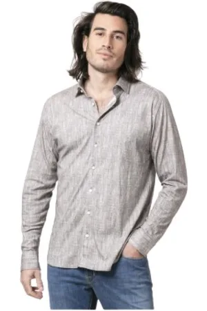 DESOTO Hombre, Camisas, Gris, Talla: L