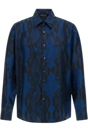 Roberto Cavalli Hombre, Camisas, Azul, Talla: M