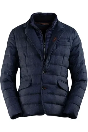 MOORER Hombre, Chaquetas, Azul, Talla: L