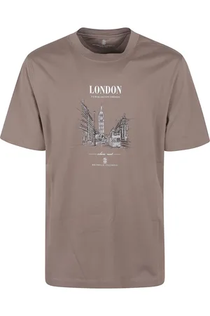 Brunello Cucinelli Hombre, Camisetas, Marrón, Talla: M