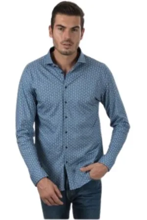 DESOTO Hombre, Camisas, Azul, Talla: M