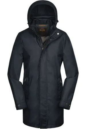 MOORER Hombre, Abrigos, Azul, Talla: XL