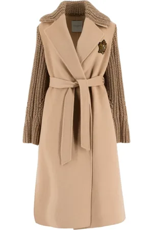 ERMANNO SCERVINO Mujer, Abrigos, Marrón, Talla: S