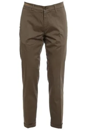 RE-HASH Hombre, Pantalones, Marrón, Talla: W34