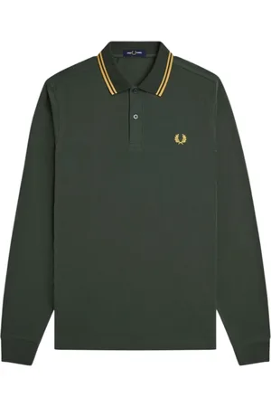 Fred Perry Hombre, Camisetas, Verde, Talla: L