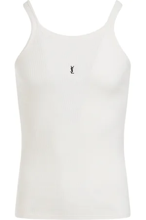 Saint Laurent Hombre, Camisetas, Blanco, Talla: L